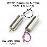 8520 Brushed Motor CW CCW 8.5x20 mm Mini Coreless Motor 2pcs 1S 3.7V 